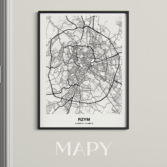Plakaty mapy miast